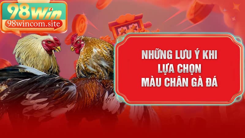 Những lưu ý khi lựa cách chọn màu chân gà đá